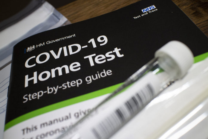 NEWPORT, UNITED KINGDOM - Aug 19, 2020: A Covid-19 home test kit.