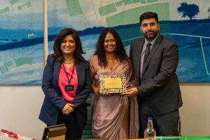 Dr Sulochana Segera with Fatima Patel and Lord Wajid Khan