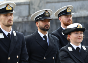 First Hindu Chaplain Bhanu Attri on the parade ground with fellow passing out cadets